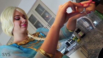 FROZEN ELSA vs SPIDERMAN Scared Elsa Attacked Spiderman Funny Superhero in Real Life