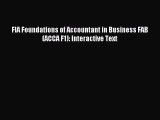 Read FIA Foundations of Accountant in Business FAB (ACCA F1): Interactive Text PDF Free