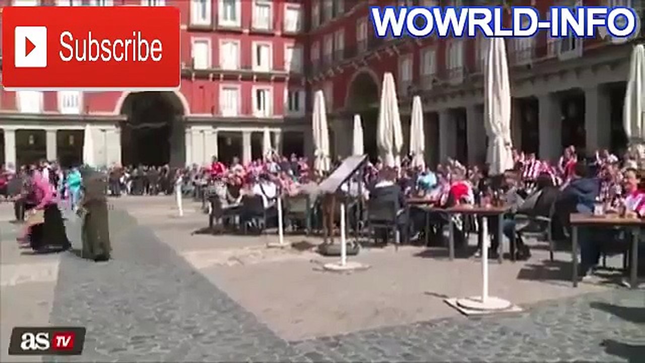 PSV Eindhoven fans mock and humiliate beggars in Madrid (World Music 720p)