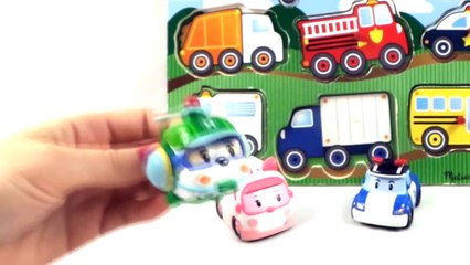 Robocar Poli Rescue Team Car Puzzle Demo_ Learn Emergency Vehicles_ Kid's Games Videos