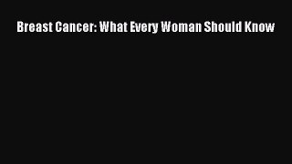 Download Breast Cancer - What Every Woman Should Know PDF Free