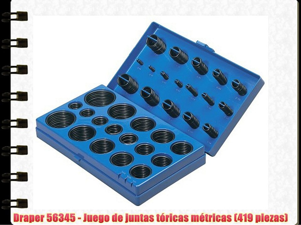 Draper 56345 - Juego de juntas tóricas métricas (419 piezas)