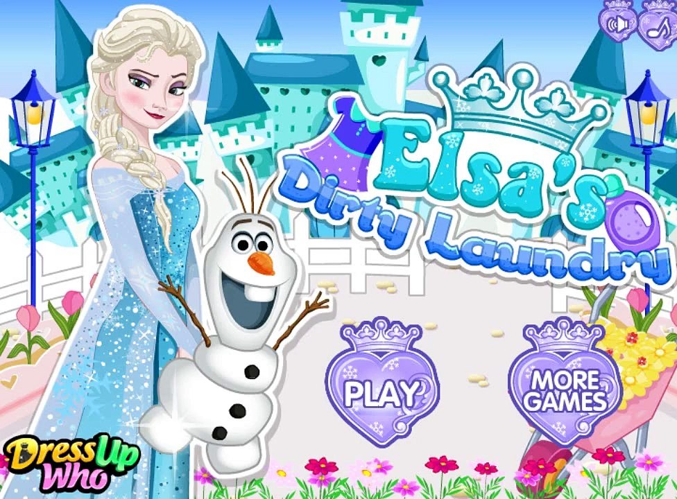Elsas Dirty Laundry - Disney Princess Frozen Games Movie