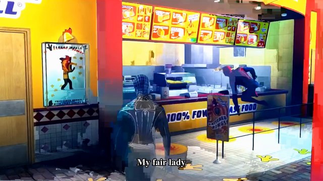 Spiderman Songs Lyrics ♫ London Bridge ♫ Black Spider-Man Lightning McQueen