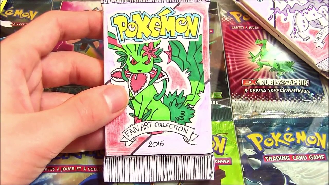 Ouverture de 4 FAUX Boosters Pokémon FAIT A LA MAIN !