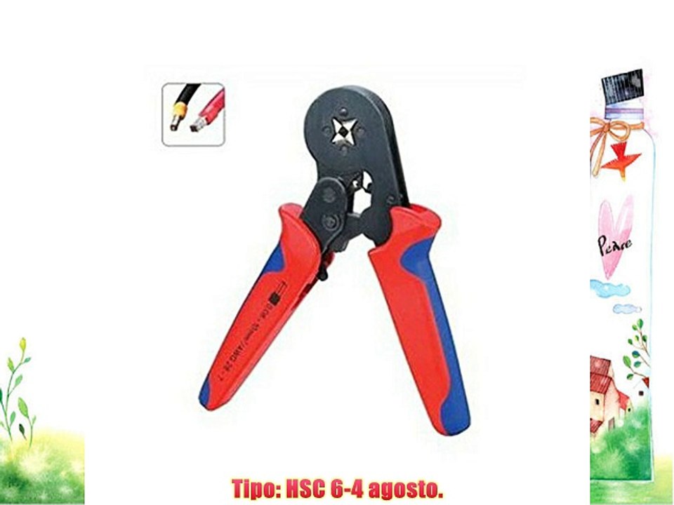 Tenflyer HSC8 6-4a finales mangas engaste alicates Auto Ajuste de trinquete Ferrule Corrugadora