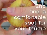 How to break an apple - one apple, two hands, four slices - Amazing Video - Amazing Trick..