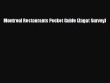 Download Montreal Restaurants Pocket Guide (Zagat Survey) Free Books