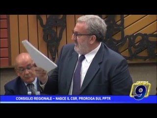 Consiglio regionale |  Nasce il Csr, proroga sul Pptr