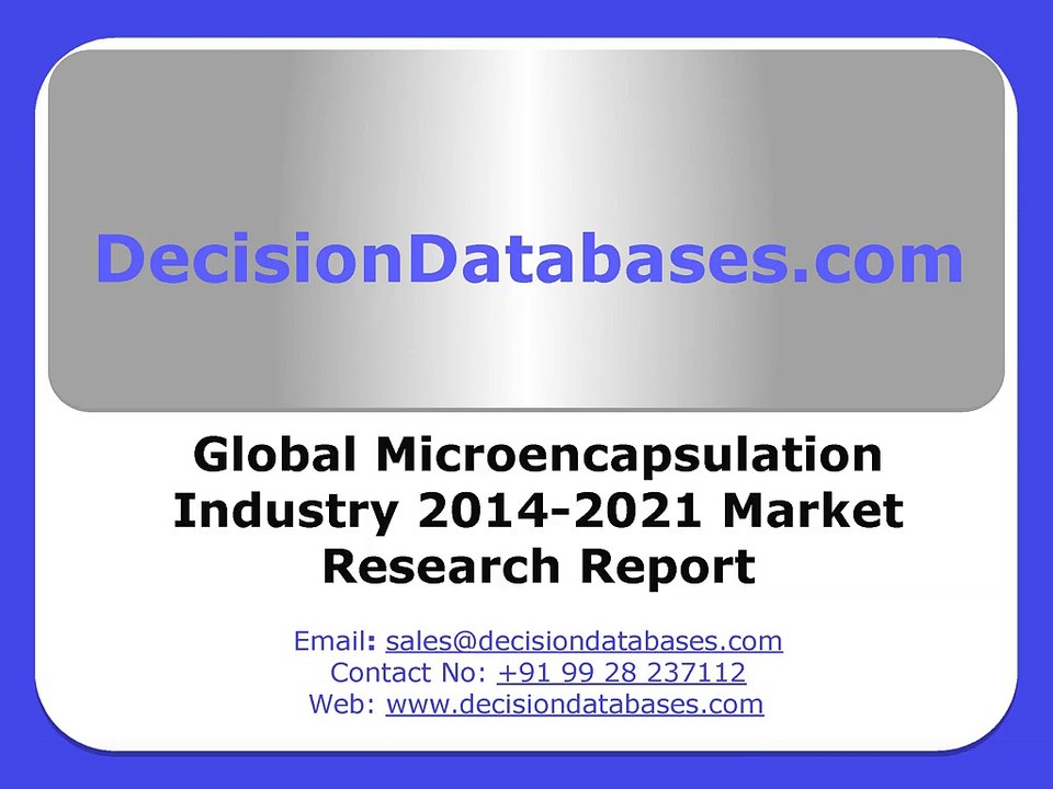 Microencapsulation Market Research Report