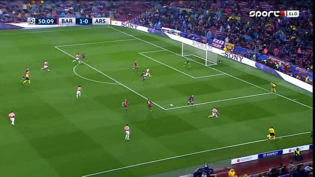 Mohamed Elneny Goal HD - Barcelona 1-1 Arsenal - 16-03-2016