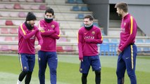 FCB Training Session:  Recovery session with Villarreal in mind
