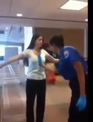 Valgur Security Checking In The Air Port, Security Staff Annoying The American Student