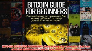 Free PDF Download  BITCOIN GUIDE FOR BEGINNERS Unmasking the currency that has created millionaires out of Read Online