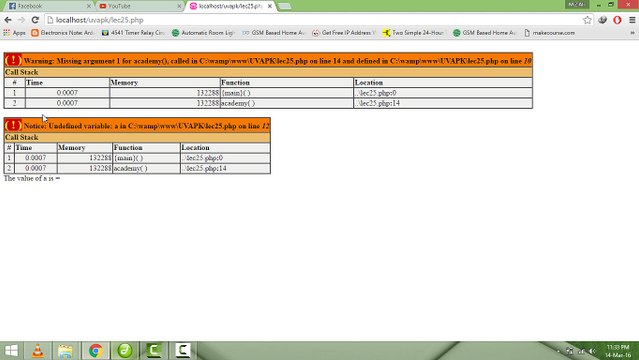 Lecture 25 parameter function array in PHP basic in hindi urdu