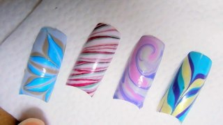 4 water marble color combinations for winter!