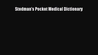 Download Stedman's Pocket Medical Dictionary PDF Online