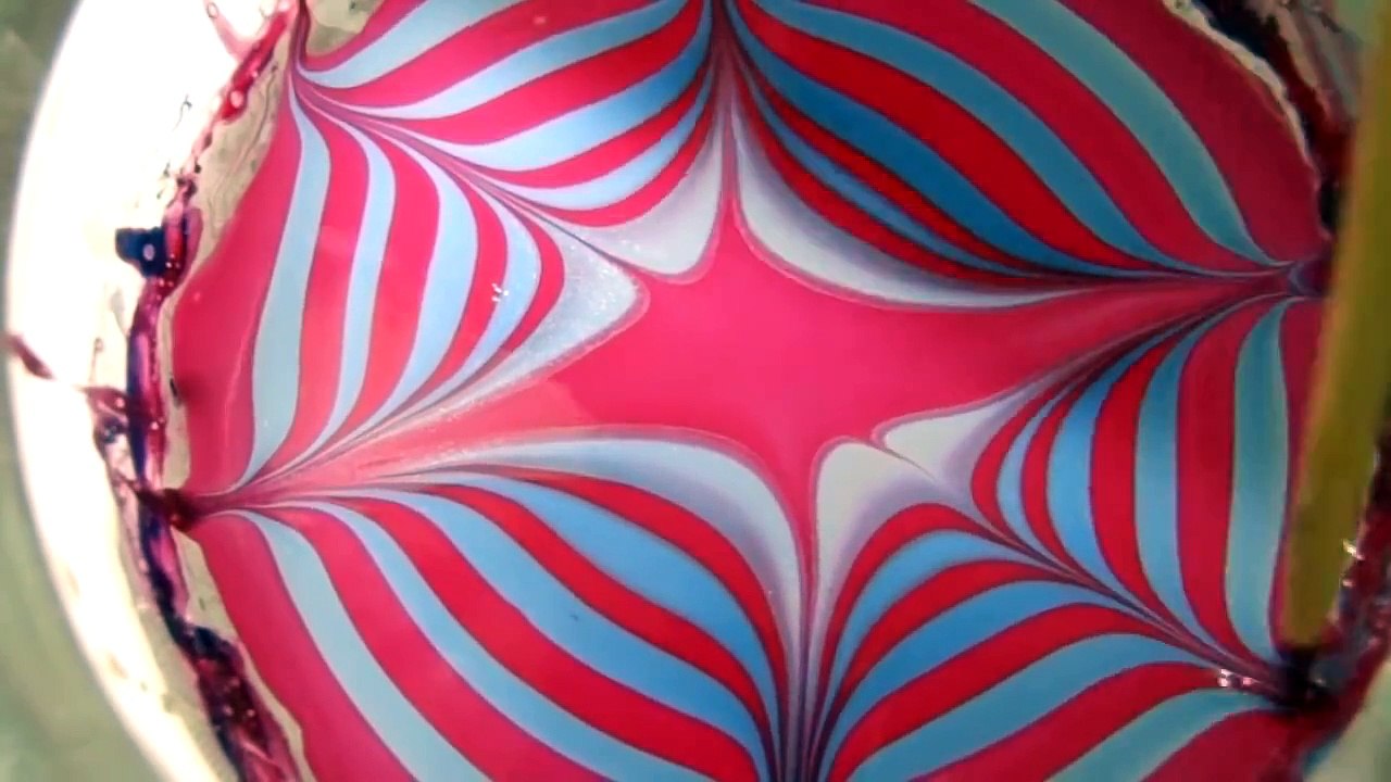 Very easy beginner water marble nail art design