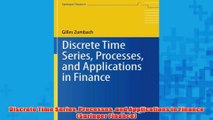 PDF Download  Discrete Time Series Processes and Applications in Finance Springer Finance Read Online