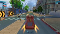 Flash Mcqueen Disney Pixar Cars 2, course sur circuit   Dessin animé en Francais