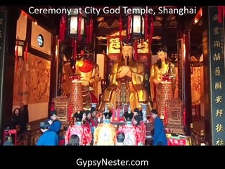 Beautiful Ceremony at City God Temple, Shanghai