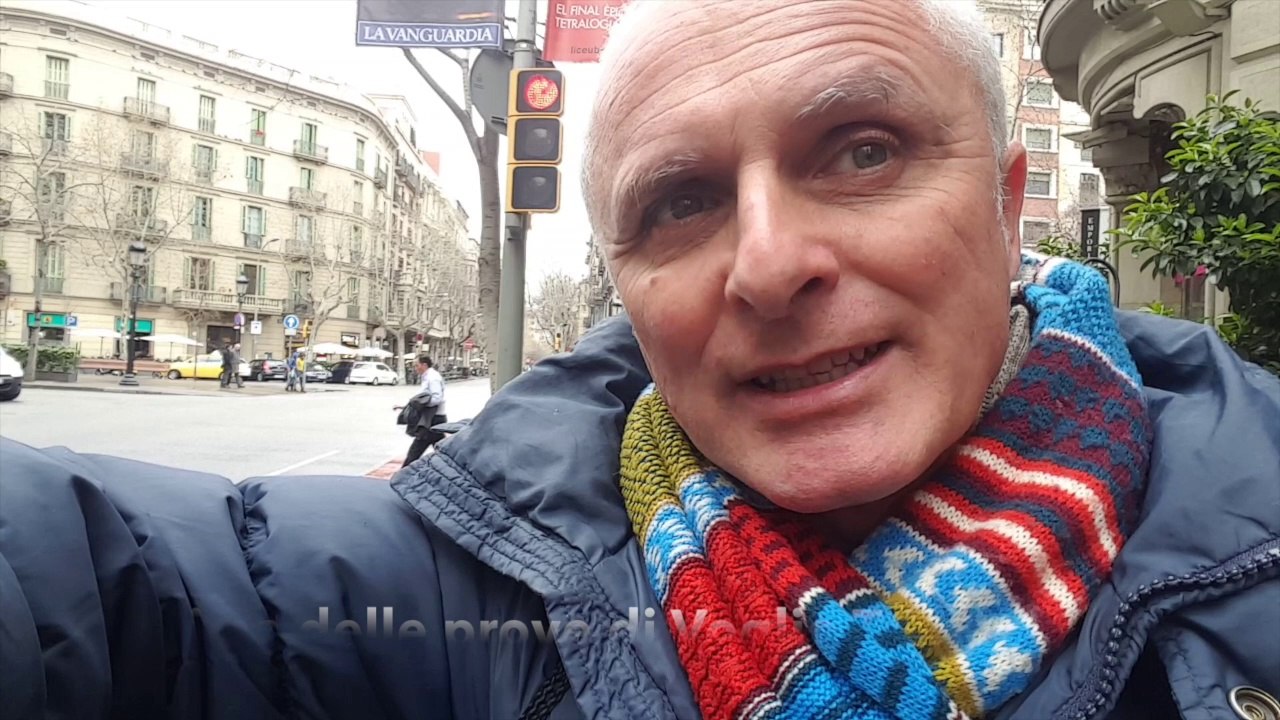 Barcellona, prima delle prove di Voglio Teatro! Sandro Dieli, actor y director italiano