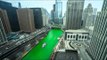 Video Captures the Chicago River as It Turns Green for St. Patrick's Day