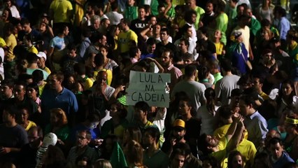 Protesto em São Paulo contra a nomeação de Lula