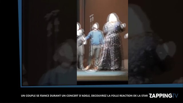 Un couple se fiance durant un concert d'Adele, découvrez l'incroyable réaction de la star (Vidéo)