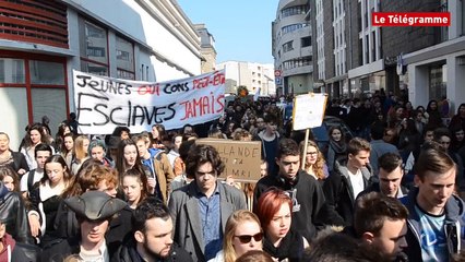 Télécharger la video: Saint-Brieuc. 900 jeunes dans la rue contre la loi Travail