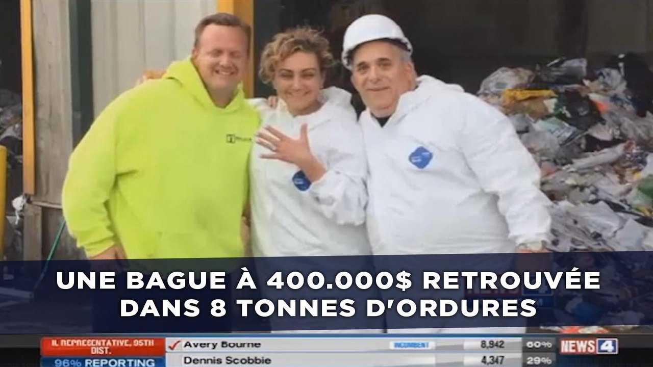 Une bague en diamants à 400.000 dollars retrouvée dans 8 tonnes d'ordures