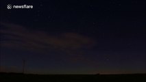 Northern lights, meteors and an Iridium flare, all in one time-lapse