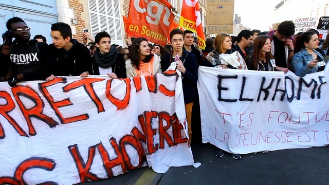 Amiens : manifestation lycéenne contre la loi Travail