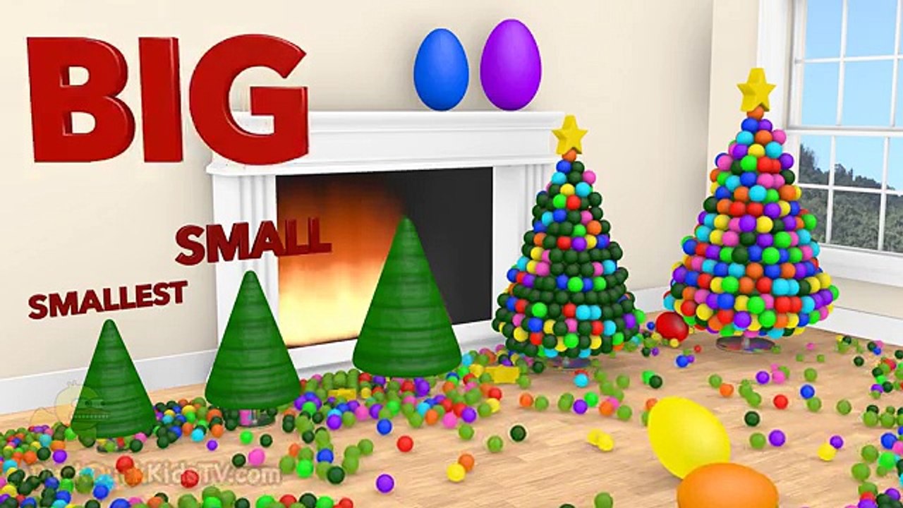 Learn Sizes from Smallest to Biggest 3D Dippin Dots Christmas Tree Eggs Surprise [DuckDuckKidsTV]