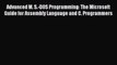 Read Advanced M. S.-DOS Programming: The Microsoft Guide for Assembly Language and C. Programmers
