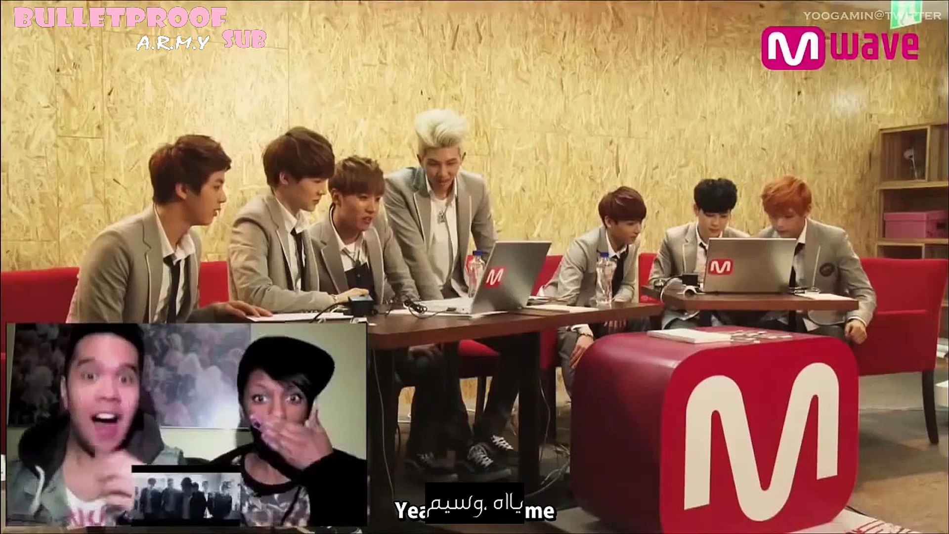 ⁣[Arabic Sub] 140227 Bangtan Boys Reaction to Kspazzing Reaction Video