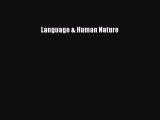 [PDF] Language & Human Nature [Download] Full Ebook