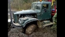 6x6 Truck KRAZ Extreme Stuck in Mud [SD, 480p]