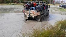 Army Truck Going Deep Mudding [HD, 720p]