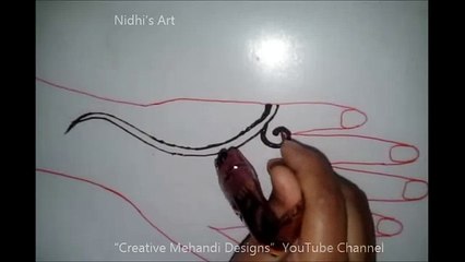 Dark Bold and Gulf Style Henna Mehndi Design Tutorial