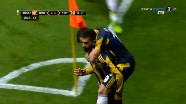 Alper Potuk Goal - Braga 1-1 Fenerbahce - Europa League 17.03.2016