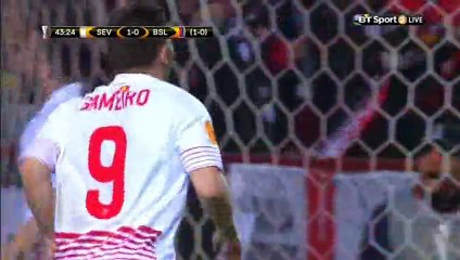 Gameiro Goal - Sevilla 2-0 Basel Europa League 17:03-16