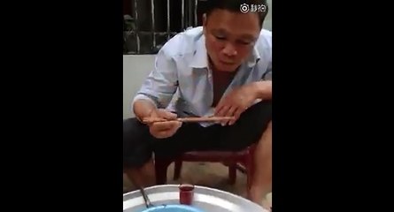 Download Video: Des chinois mangent des poissons vivants