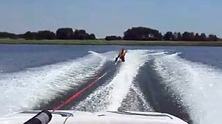Waterskiing for the first time!