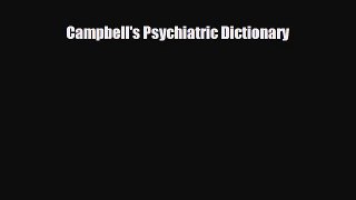 PDF Campbell's Psychiatric Dictionary PDF Book Free