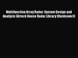 Download Multifunction Array Radar: System Design and Analysis (Artech House Radar Library