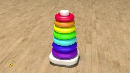 Apprendre les couleurs et chiffres en français. Jouets pour bébé _ pyramide. Learn French.