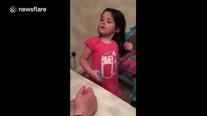 Little girl gets ready for a 'date' with Harry Styles