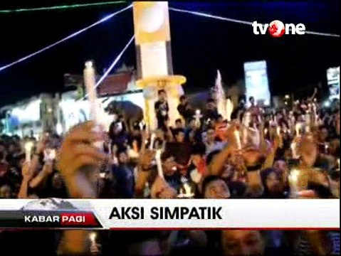 Ribuan Warga Lampung Protes PLN Lewat Aksi 1.000 Lilin