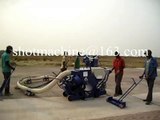Shot blasting machine for concrete floor is working at Congo airport